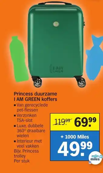 Albert Heijn Princess duurzame I am green koffers aanbieding