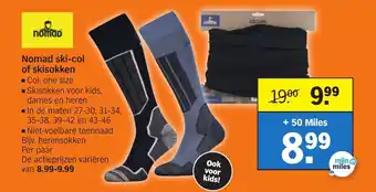 Albert Heijn Nomad ski-col of skisokken aanbieding