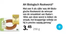 Albert Heijn Biologisch Rookworst aanbieding