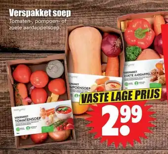 Dirk Verspakket Soep Tomaten-, Pompoen- Of Zoete Aardappelsoep aanbieding