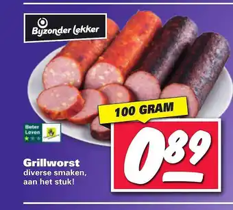 Nettorama Grillworst 100 gram aanbieding