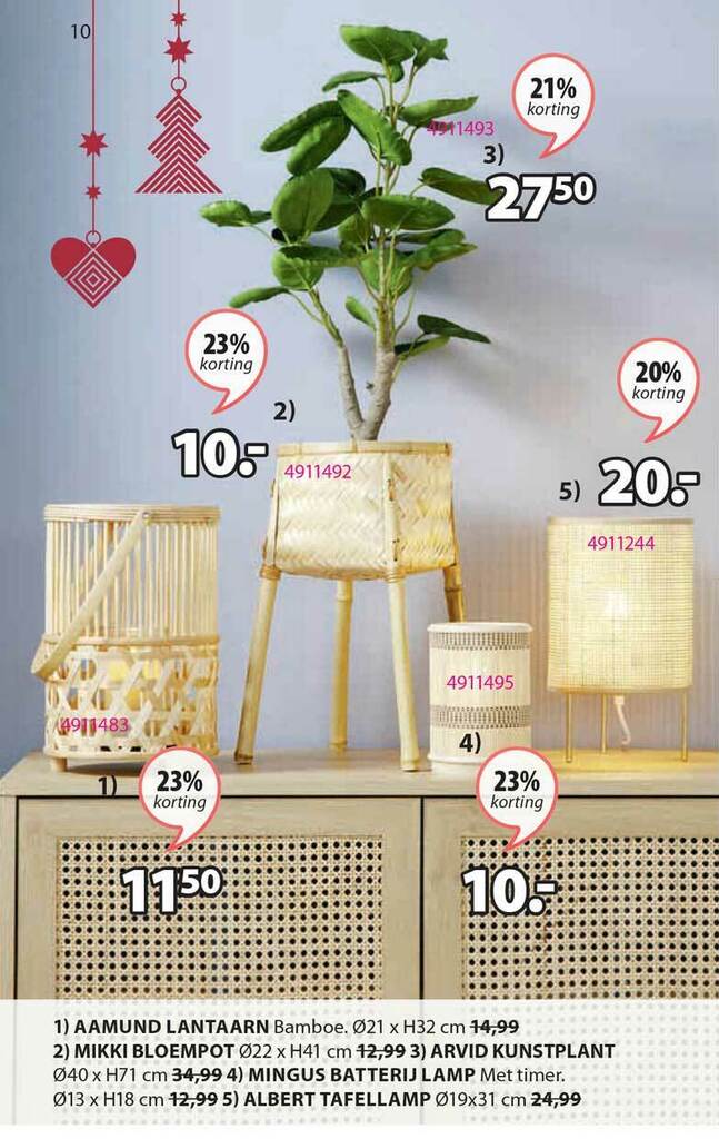 Aamund Lantaarn Bamboe, Mikki Bloempot, Arvid Kunstplant, Mingus