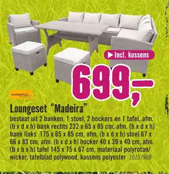 Hornbach Garden Loungeset "Madeira" aanbieding