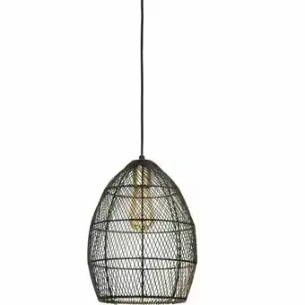 Budget Home Store Hanglamp Madita 23x31cm zwart goud aanbieding