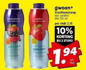 Boni Vruchtensiroop aanbieding