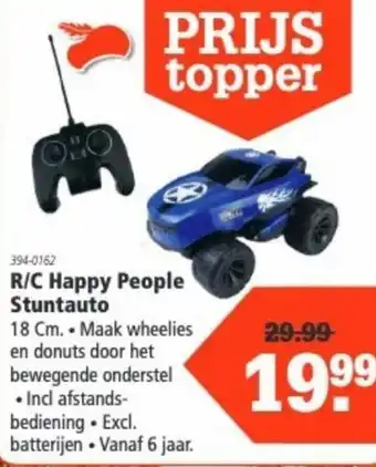 Marskramer R/C Happy People Stuntauto 18cm aanbieding