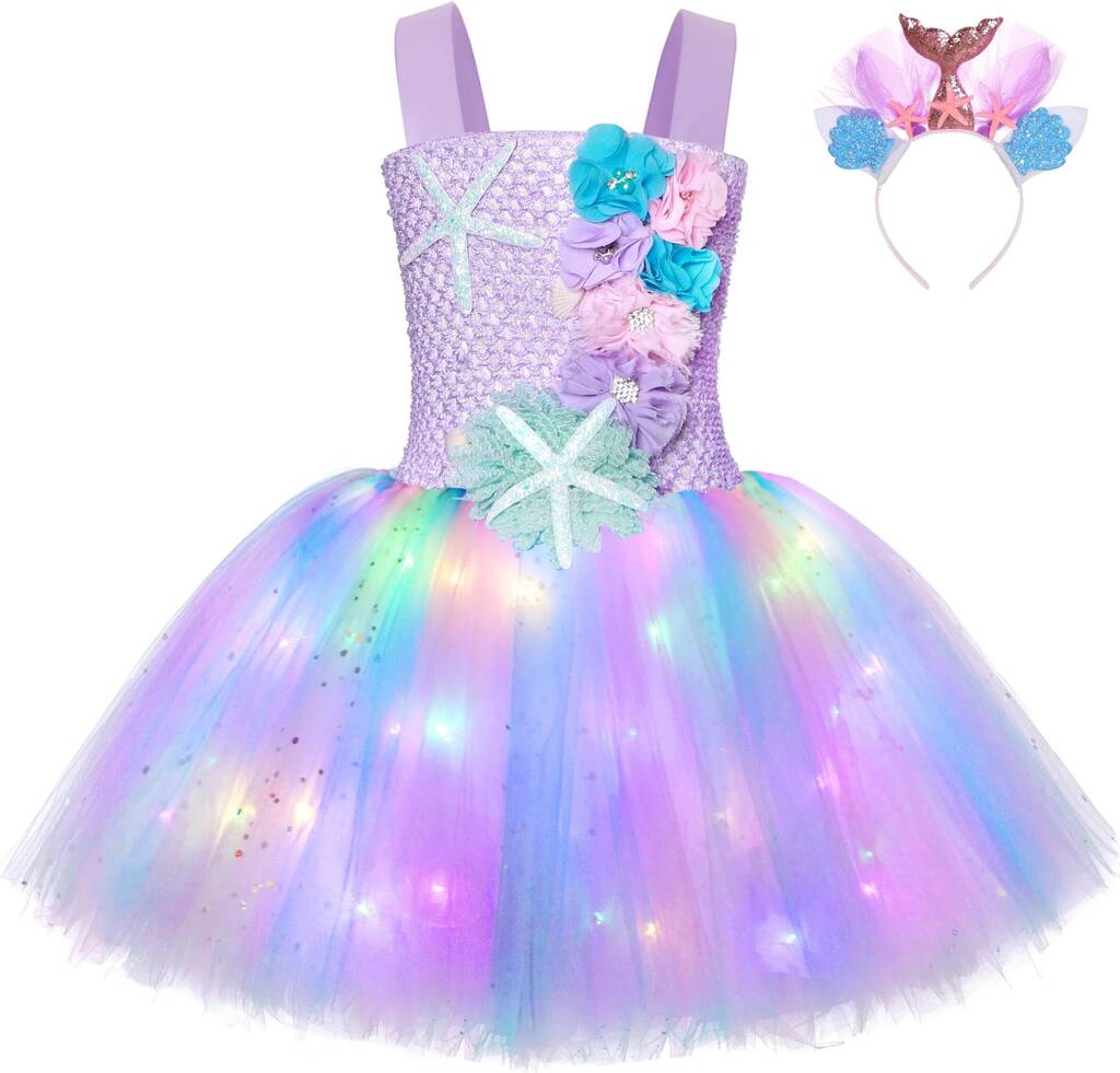 Kleine zeemeermin prinses jurken voor meisjes dress up