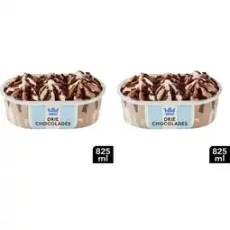 Albert Heijn Hertog Ijssalon drie chocolades 2-pack aanbieding