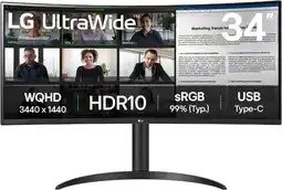 MediaMarkt LG Ultrawide 34wr55qk-b - 34 Inch 3440 X 1440 (uwqhd) Va-paneel In Hoogte Verstelbaar aanbieding