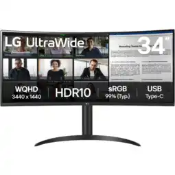 MediaMarkt LG Ultrawide 34wr55qk-b - 34 Inch 3440 X 1440 (uwqhd) Va-paneel In Hoogte Verstelbaar aanbieding