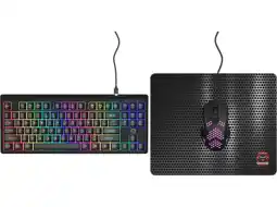 MediaMarkt Qware San Antonio Bedraad Gamingtoetsenbord En -muis Bundel Zwart aanbieding