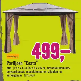 Hornbach Garden Paviljoen "Costa" aanbieding