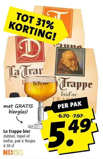 Boni La Trappe bier aanbieding