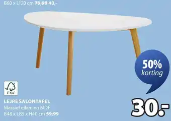 Jysk Lejre salontafel aanbieding