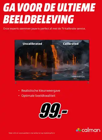 MediaMarkt TV kalibratie service. aanbieding