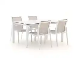 Kees Smit R&S Design Altea/Veneto 160cm dining tuinset 5-delig stapelbaar aanbieding