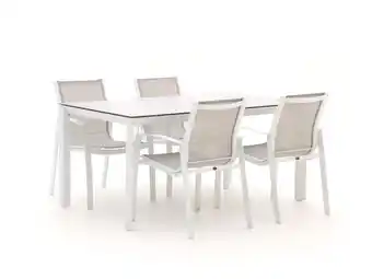 Kees Smit R&S Design Altea/Veneto 160cm dining tuinset 5-delig stapelbaar aanbieding