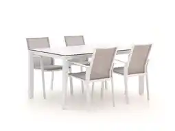 Kees Smit Bernstein Amberg/Veneto 160cm dining tuinset 5-delig stapelbaar aanbieding