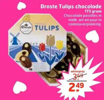 Trekpleister Droste tulips chocolade 175 gram aanbieding