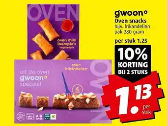 Boni Oven snacks 280 gram aanbieding