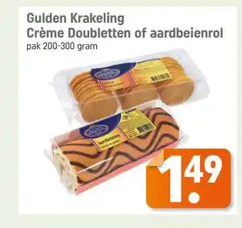 Lekker Makkelijk Gulden krakeling crème doubletten of aardbeienrol 200-300 gram aanbieding