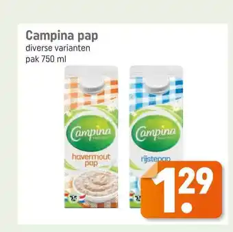 Lekker Makkelijk Campina pap 750 ml aanbieding