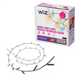 MediaMarkt WIZ Fairy Light 20m Wit En Gekleurd Licht Slimme Lichtslinger Zwart aanbieding