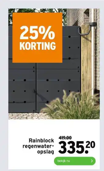 GAMMA Rainblock regenwateropslag 25% Korting aanbieding