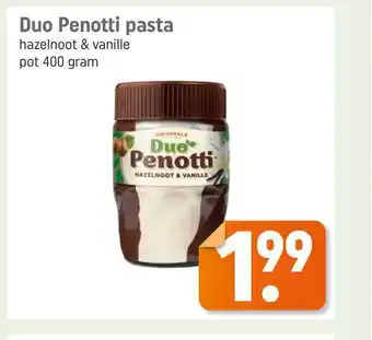 Lekker Makkelijk Duo penotti pasta hazelnoot & vanille 400 gram aanbieding