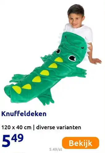 Action Knuffeldeken aanbieding