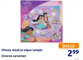 Action Disney maak je eigen lampje aanbieding