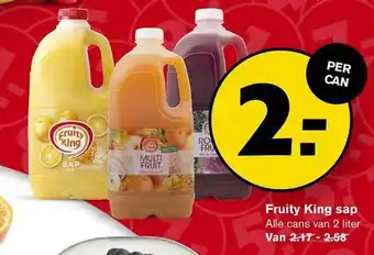 Hoogvliet Fruity king sap 2 liter aanbieding