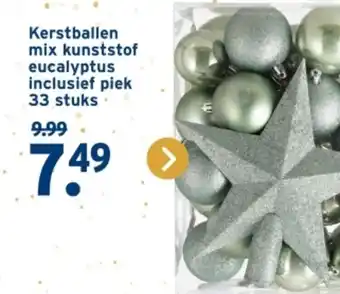 GAMMA Kerstballen mix kunststof eucalyptus aanbieding