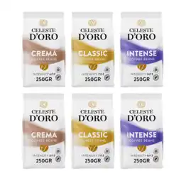 Koffievoordeel.nl Celeste D'Oro Proefpakket Finest Selection - koffiebonen 1,5 KG aanbieding