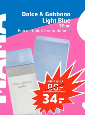 Trekpleister Dolce & gabbana light blue 50 ml aanbieding