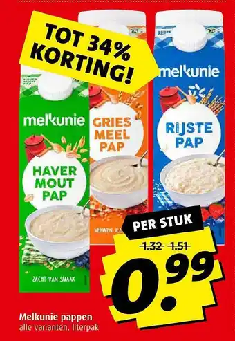 Boni Melkunie pappen tot 34% Korting aanbieding