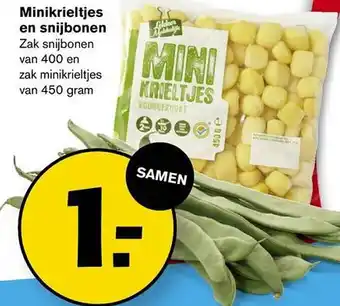 Hoogvliet Minikrieltjes en snijbonen 450 gram aanbieding