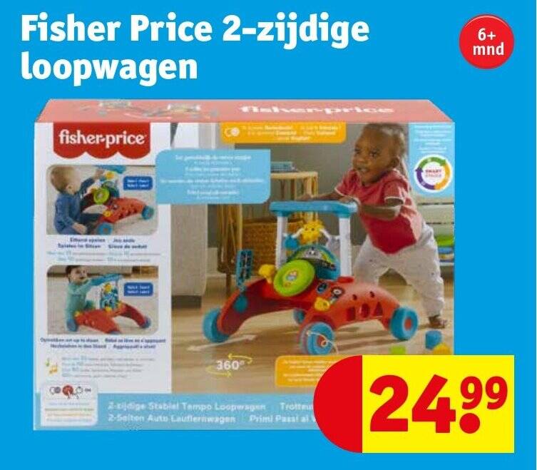 Fisher Price 2zijdige loopwagen aanbieding bij Kruidvat