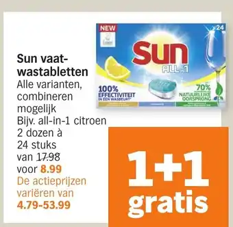 Albert Heijn Sun vaatwastabletten aanbieding