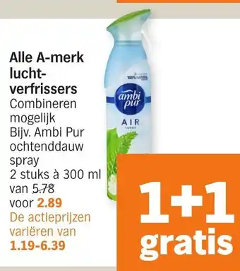 Albert Heijn A-merk luchtverfrissere aanbieding