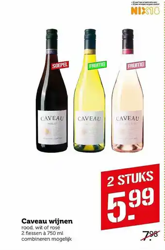 Coop Caveau wijnen 750 ml aanbieding