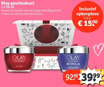 Kruidvat Olay geschenkset 2x50 ml aanbieding