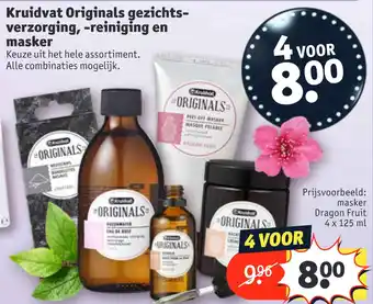 Kruidvat Kruidvat originals gezichts- verzorging, -reiniging en masker 4x125 ml aanbieding