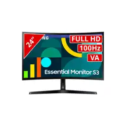 MediaMarkt Samsung Ls24d366gauxen Essential Monitor S3 - 24 Inch 1920 X 1080 (full Hd) Va-paneel aanbieding