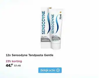 Plein.nl 12x Sensodyne Tandpasta Gentle 23% Korting aanbieding