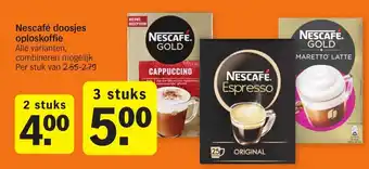 Albert Heijn Nescafe doosjes oploskoffie aanbieding