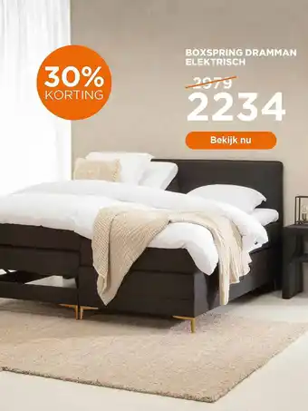 TotaalBED Boxspring Dramman Elektrisch 30% Korting aanbieding