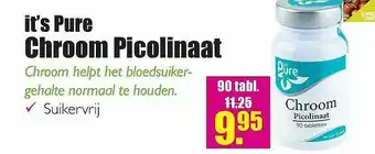 Gezond & Wel It's Pure Chroom Picolinaat aanbieding