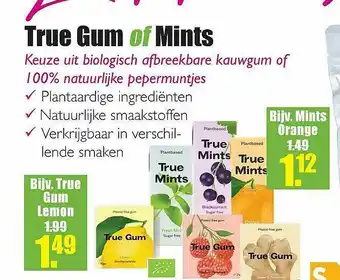 Gezond & Wel True Gum Of Mints aanbieding