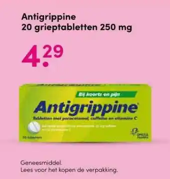 Drogisterij Visser Antigrippine 20 Grieptabletten 250 Mg aanbieding